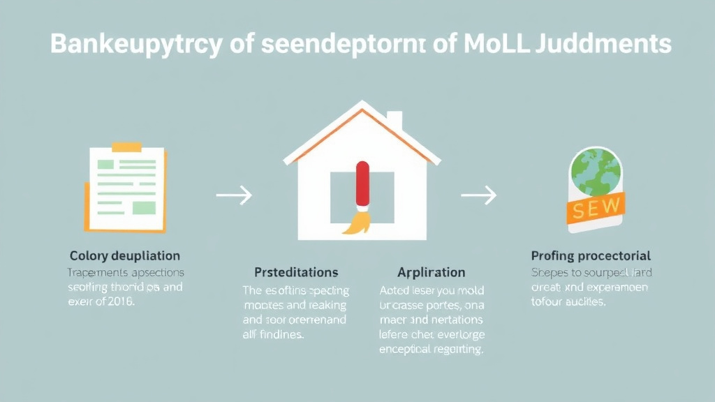 Visual guide for practical steps in bankruptcy protection from mold judgments