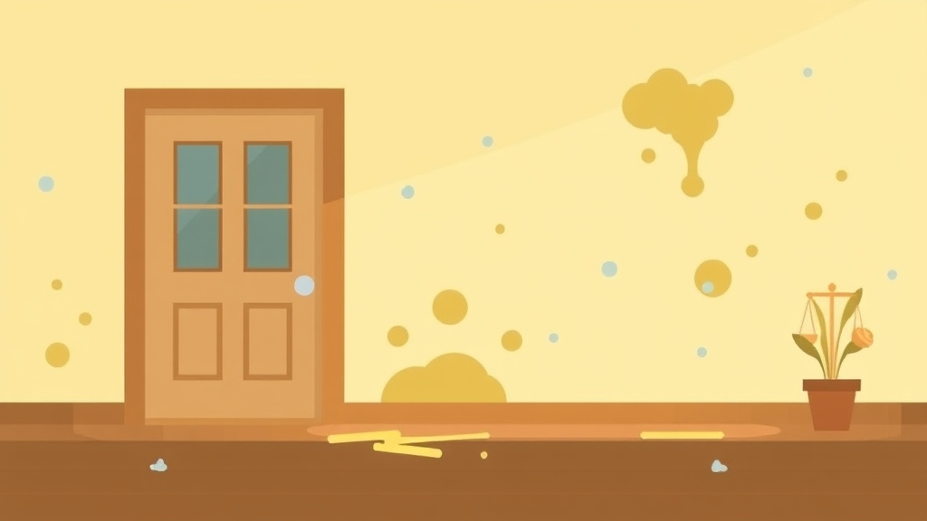 Illustration showing key concepts related to mold case law warnings for landlords