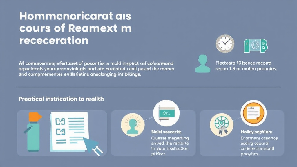 Visual guide for practical steps in communication records for mold defense