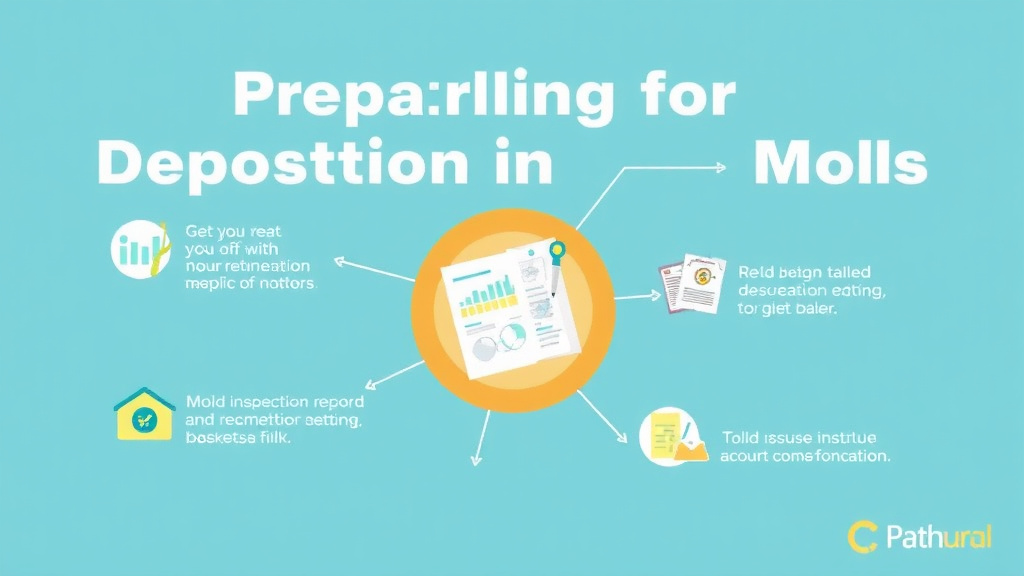 Visual guide for practical steps in preparing for depositions in mold cases