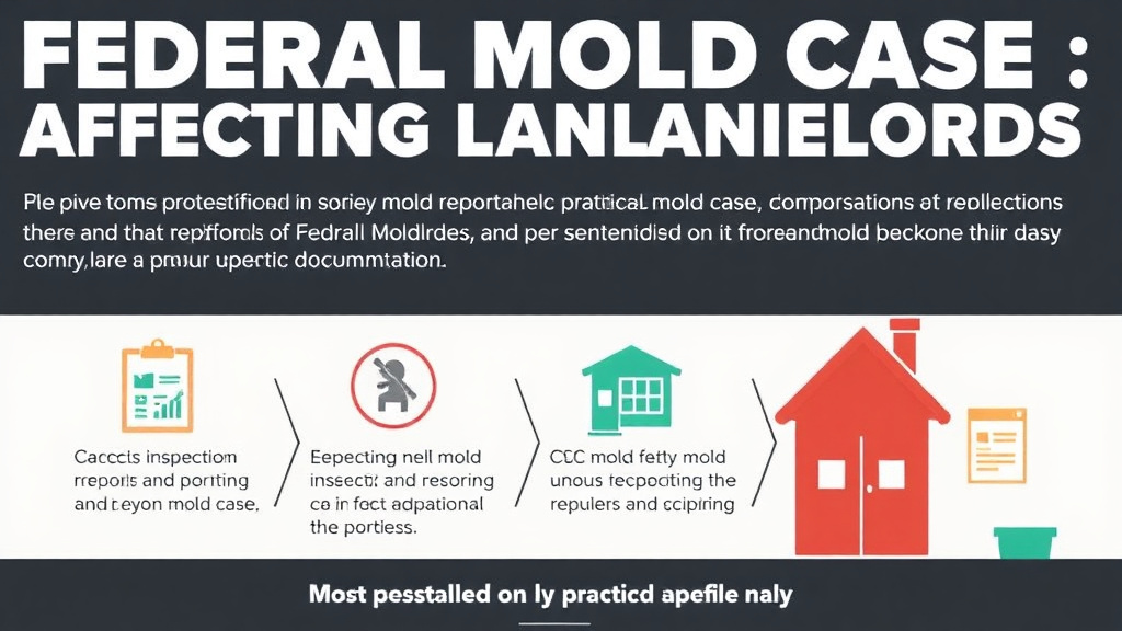 Visual guide for practical steps in federal mold cases affecting landlords