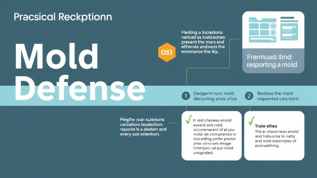Visual guide for practical steps in industry standards as mold defense