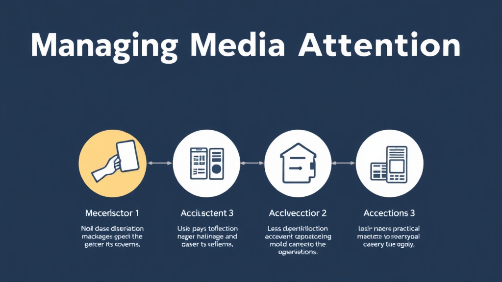 Visual guide for practical steps in managing media attention in mold cases