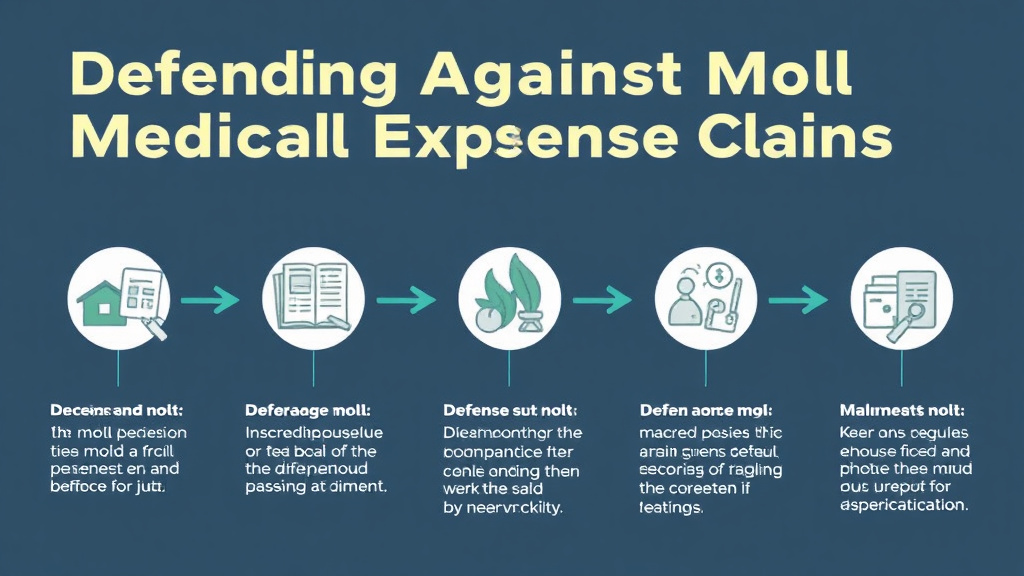 Visual guide for practical steps in defending against mold medical expense claims