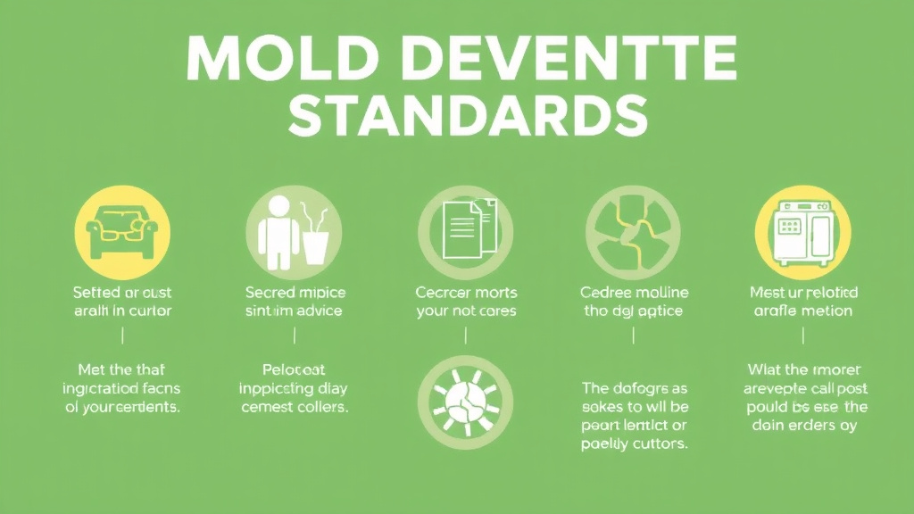 Visual guide for practical steps in photo documentation standards for mold defense