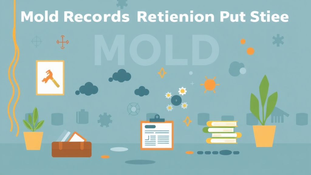 Illustration showing key concepts related to mold record retention policy guide