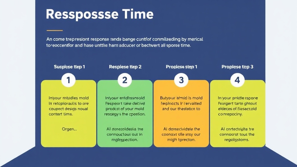 Visual guide for practical steps in response time evidence in mold defense