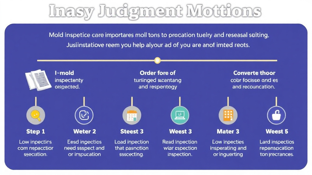 Visual guide for practical steps in summary judgment motions in mold cases