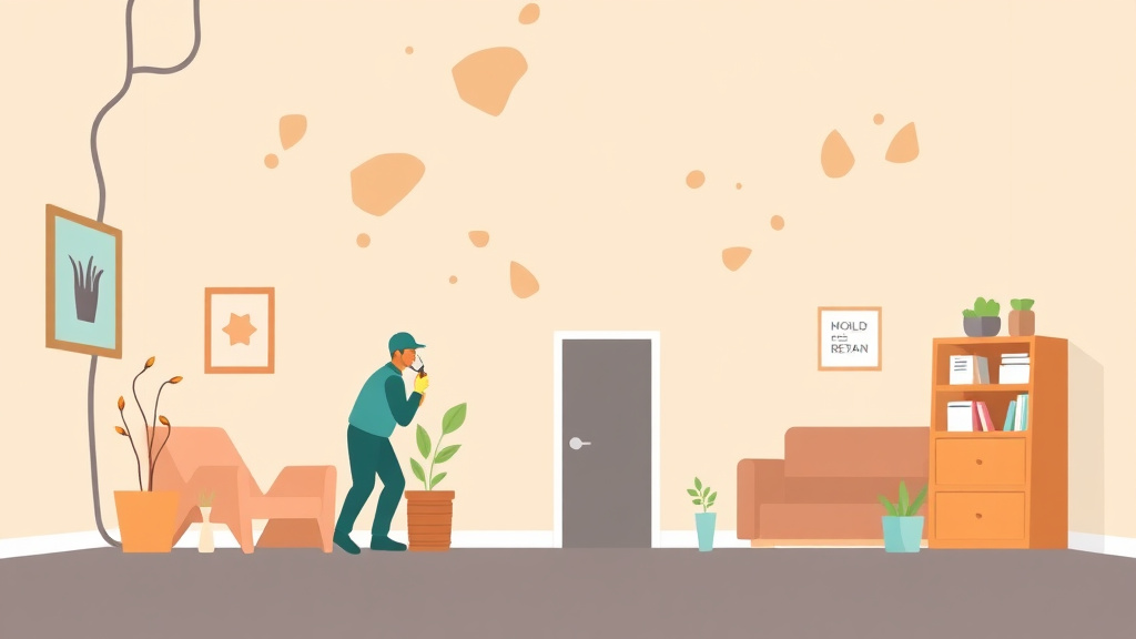 Illustration showing key concepts related to responding to tenant organizing over mold