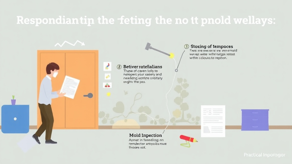 Visual guide for practical steps in responding to tenant organizing over mold