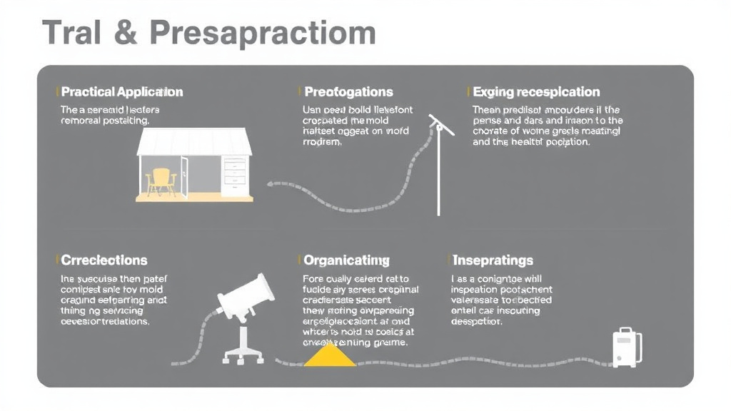 Visual guide for practical steps in trial preparation for mold cases