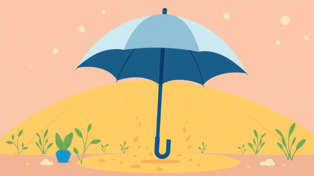 Illustration showing key concepts related to umbrella insurance for mold lawsuit protection