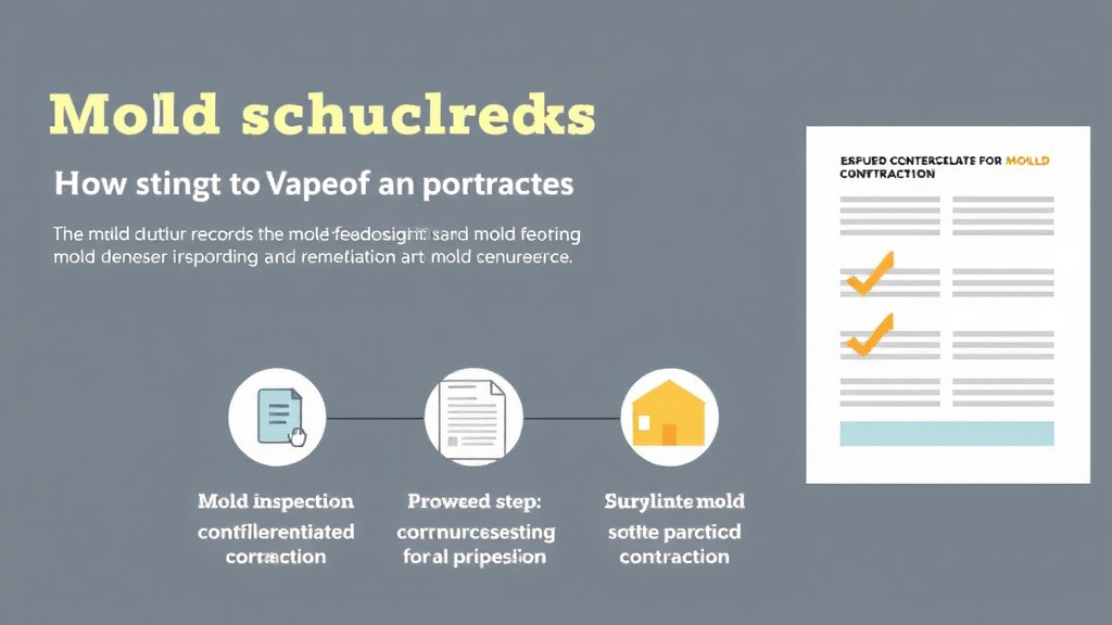 Visual guide for practical steps in vendor and contractor records for mold defense