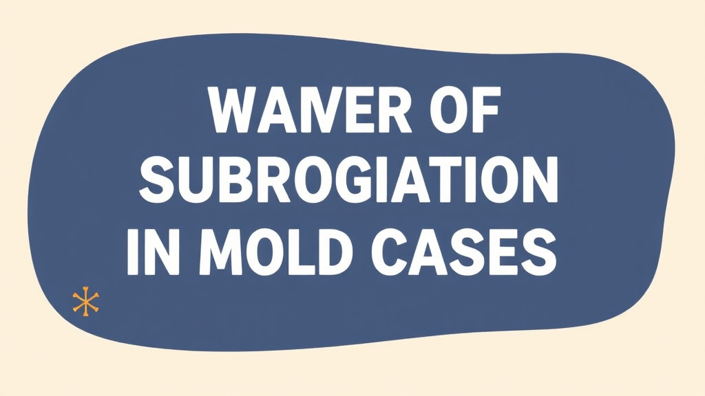 Illustration showing key concepts related to waiver of subrogation in mold cases