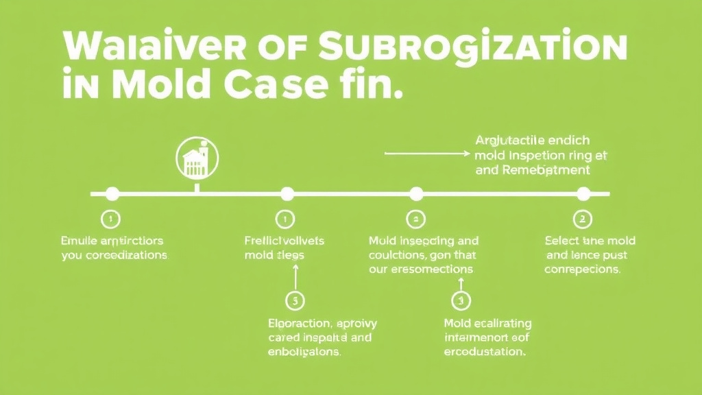 Visual guide for practical steps in waiver of subrogation in mold cases