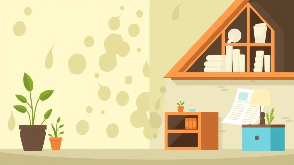Illustration showing key concepts related to mold insurance coverage disputes