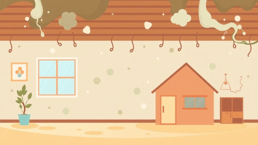 Illustration showing key concepts related to mold-related lease termination disputes