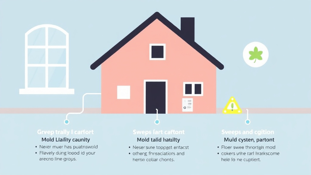 Visual guide for practical steps in mold liability for airbnb and short-term rental guests