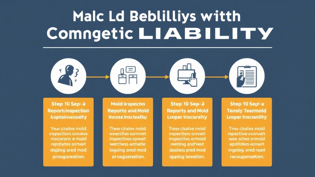 Visual guide for practical steps in mold liability with commercial tenants