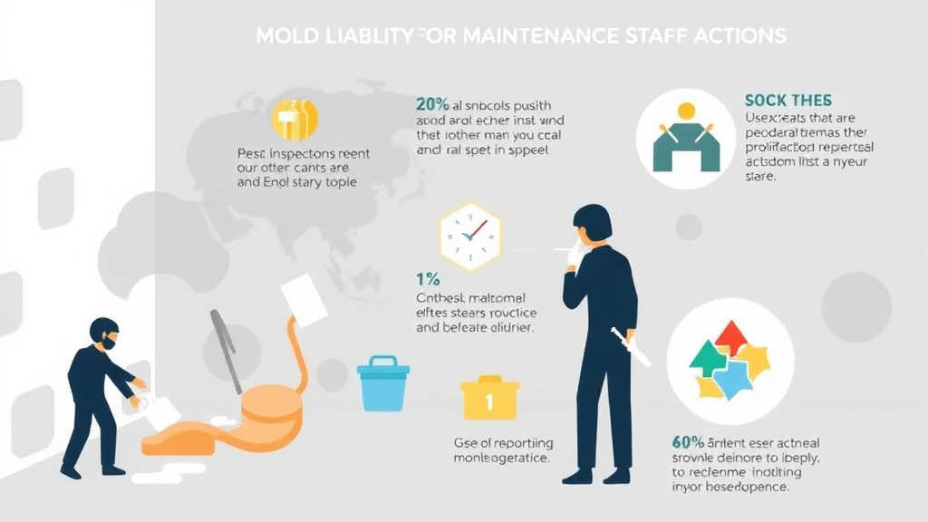 Visual guide for practical steps in mold liability for maintenance staff actions