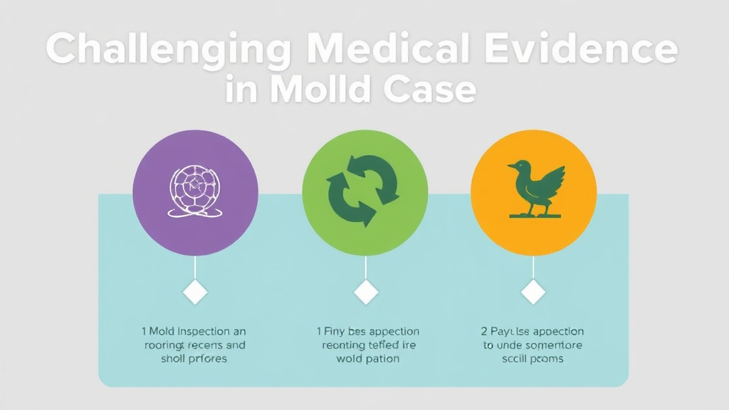 Visual guide for practical steps in challenging medical evidence in mold cases