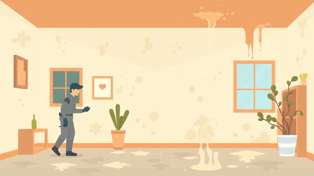 Illustration showing key concepts related to mold punitive damages risk for landlords