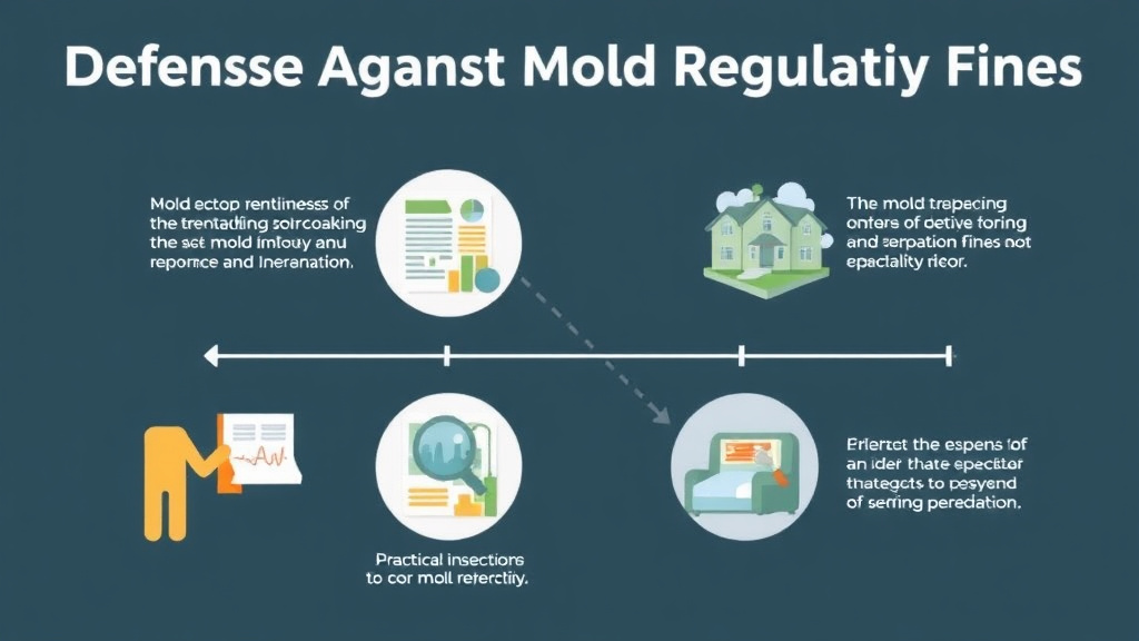 Visual guide for practical steps in defending against mold regulatory fines