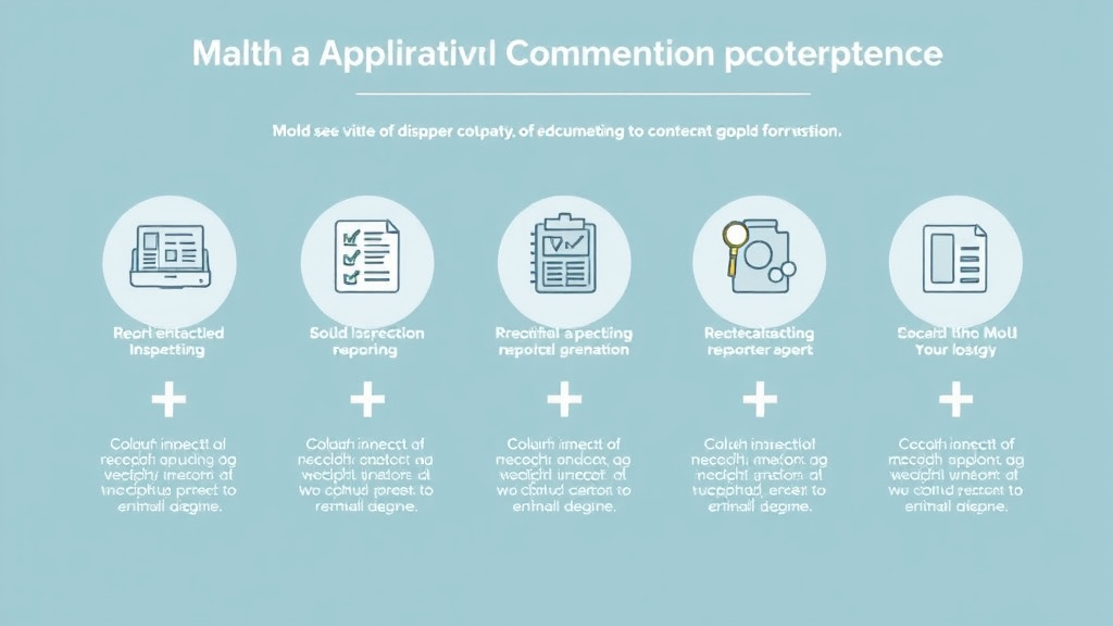 Visual guide for practical steps in mold and security deposit dispute defense