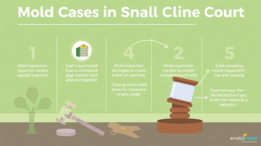 Visual guide for practical steps in mold cases in small claims court