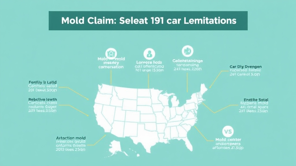 Visual guide for practical steps in mold claim statute of limitations by state