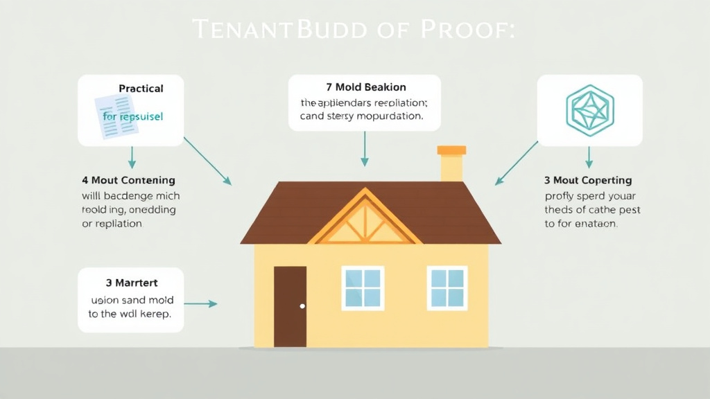 Visual guide for practical steps in tenant burden of proof in mold cases