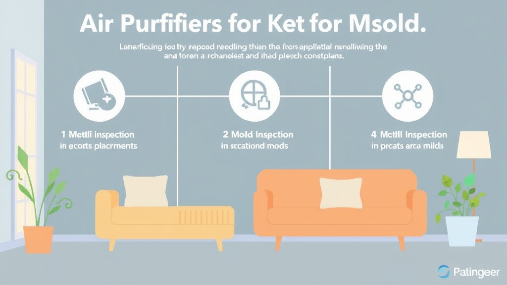 Visual guide for practical steps in air purifiers for mold prevention in rentals