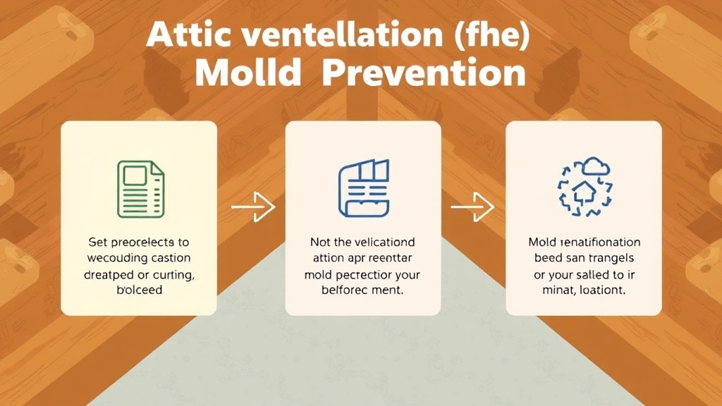 Visual guide for practical steps in attic ventilation for mold prevention