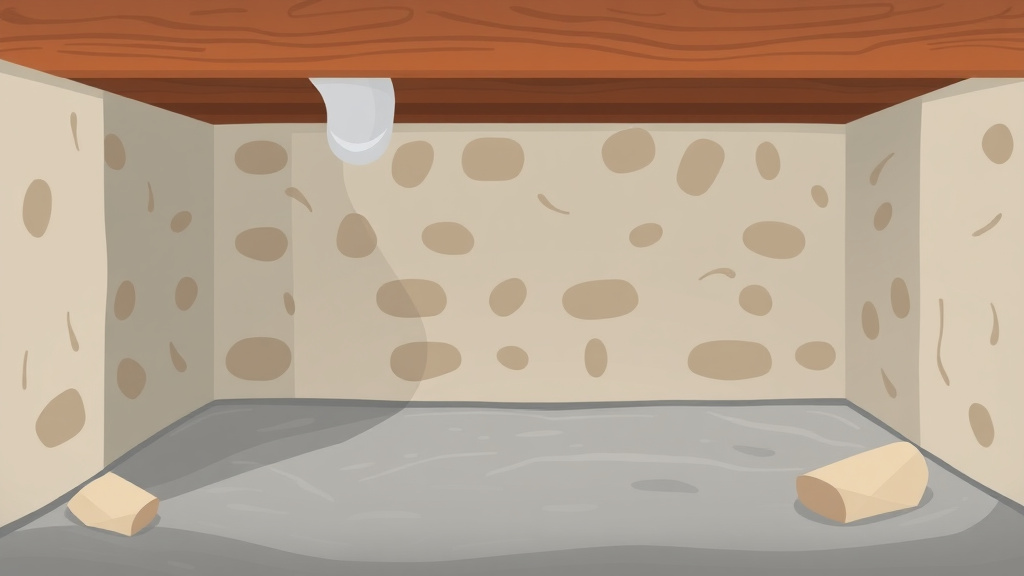 Illustration showing key concepts related to crawl space moisture barrier installation guide