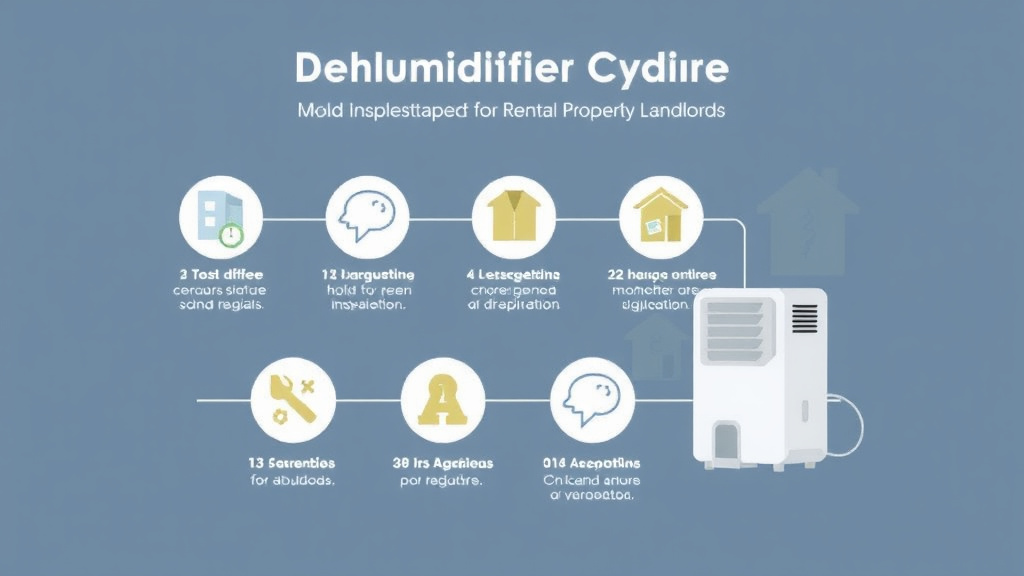 Visual guide for practical steps in dehumidifier guide for rental property landlords