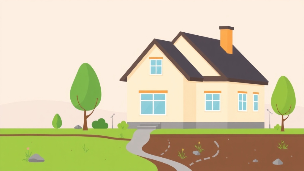 Illustration showing key concepts related to property grading and drainage for mold prevention