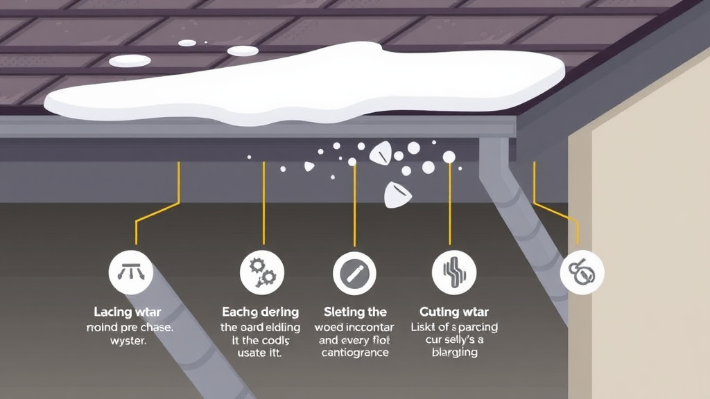 Visual guide for practical steps in gutter maintenance for mold prevention