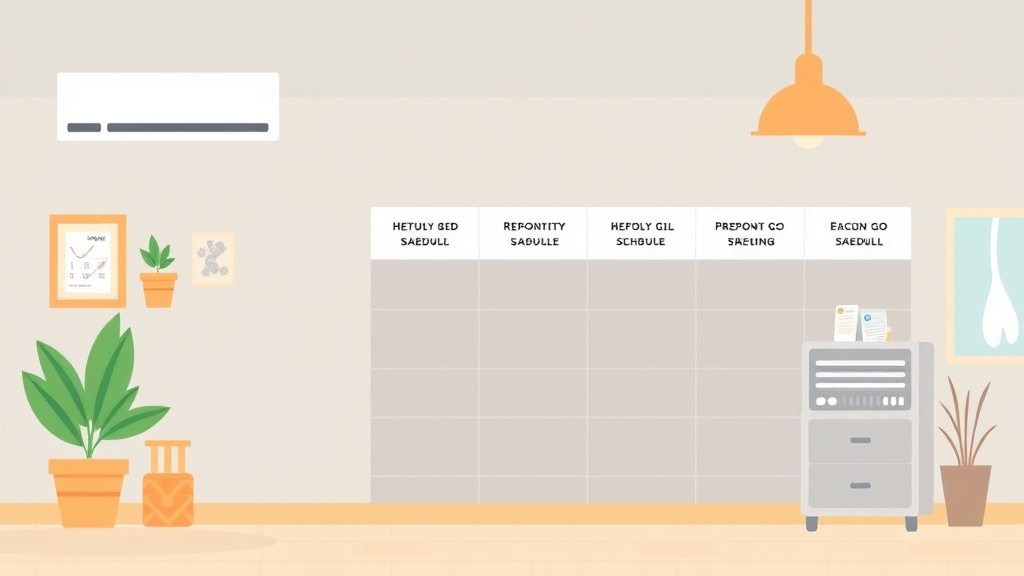 Illustration showing key concepts related to hvac maintenance schedule for mold prevention