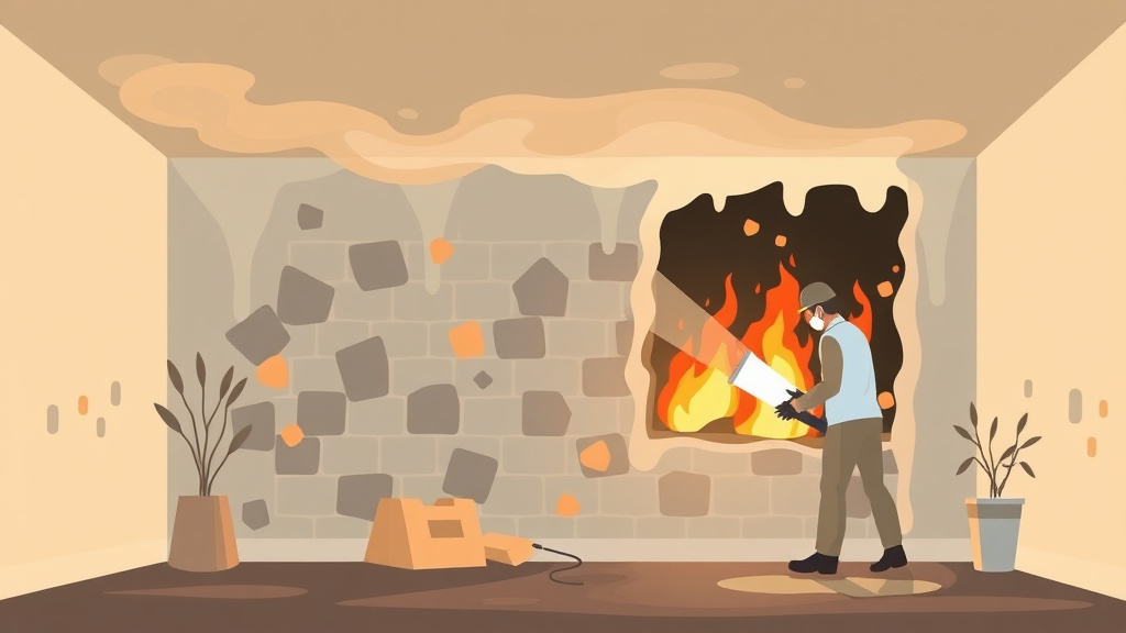 Illustration showing key concepts related to mold prevention after fire damage