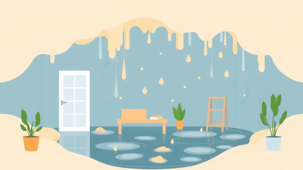 Illustration showing key concepts related to mold prevention after a flood