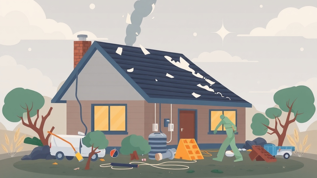 Illustration showing key concepts related to mold prevention after tornado damage