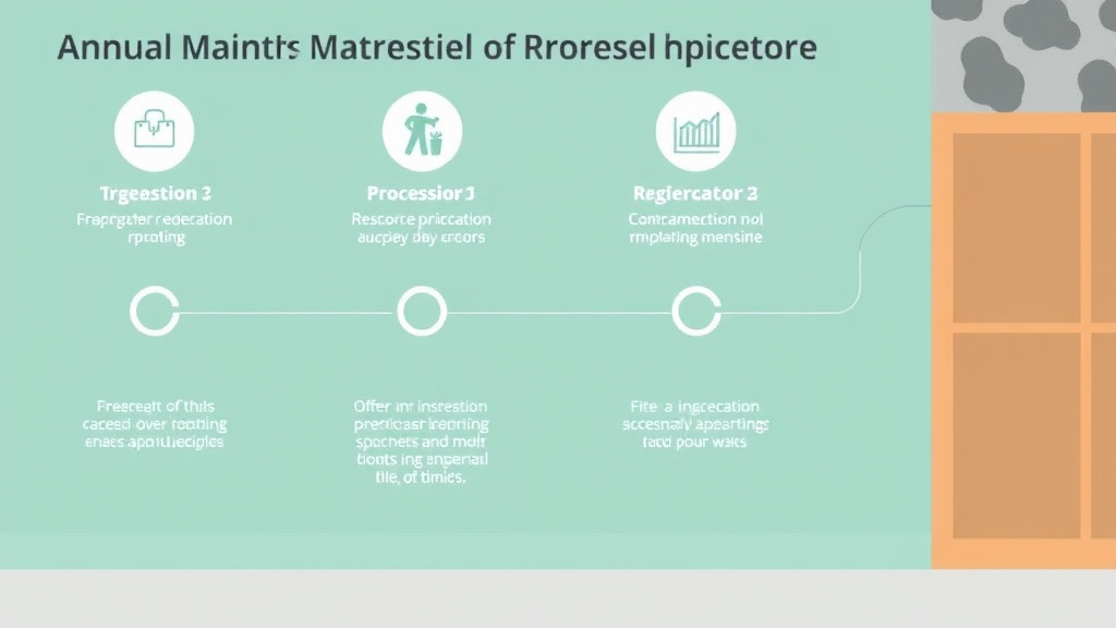 Visual guide for practical steps in annual mold prevention maintenance plan