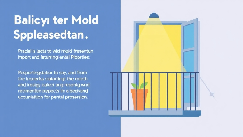 Visual guide for practical steps in balcony mold prevention for rental properties