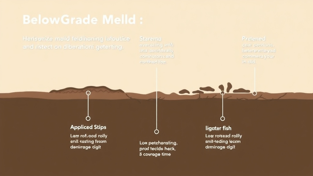 Visual guide for practical steps in below-grade wall mold prevention