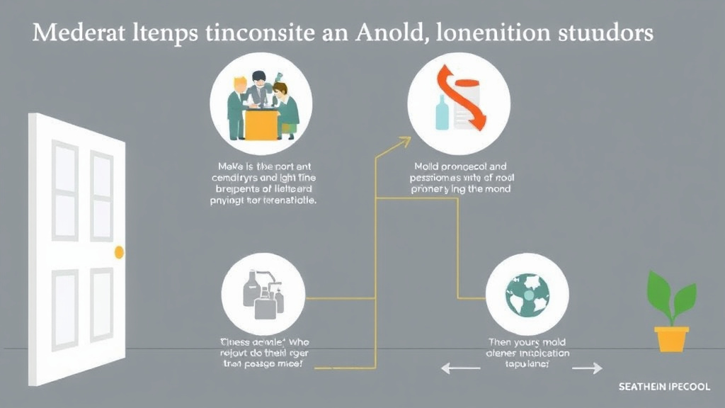 Visual guide for practical steps in between-tenant mold prevention protocol