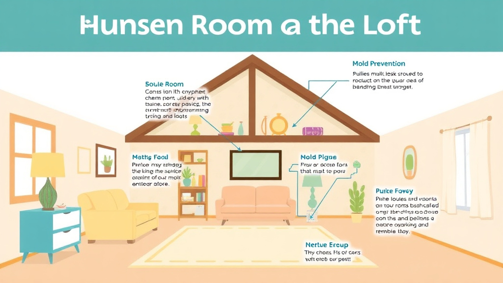 Visual guide for practical steps in bonus room and loft mold prevention