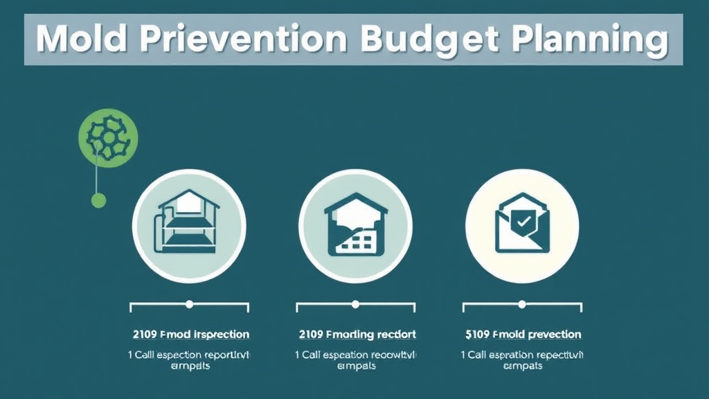 Visual guide for practical steps in mold prevention budget planning for landlords