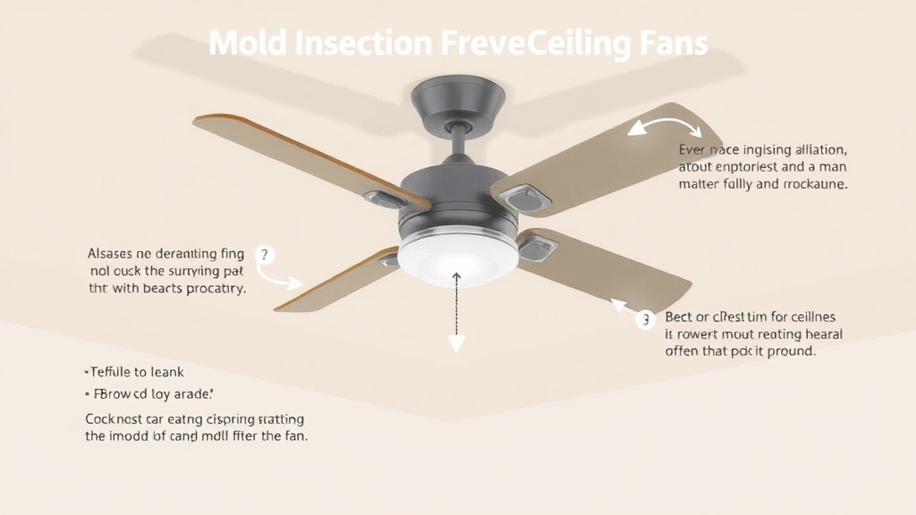 Visual guide for practical steps in ceiling fans for mold prevention in rentals