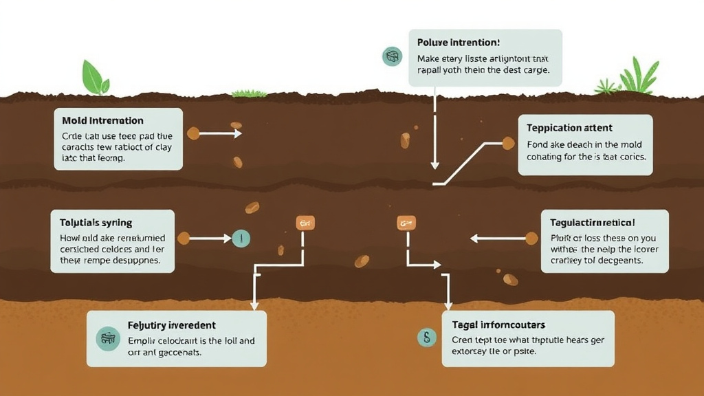 Visual guide for practical steps in clay soil properties and mold prevention