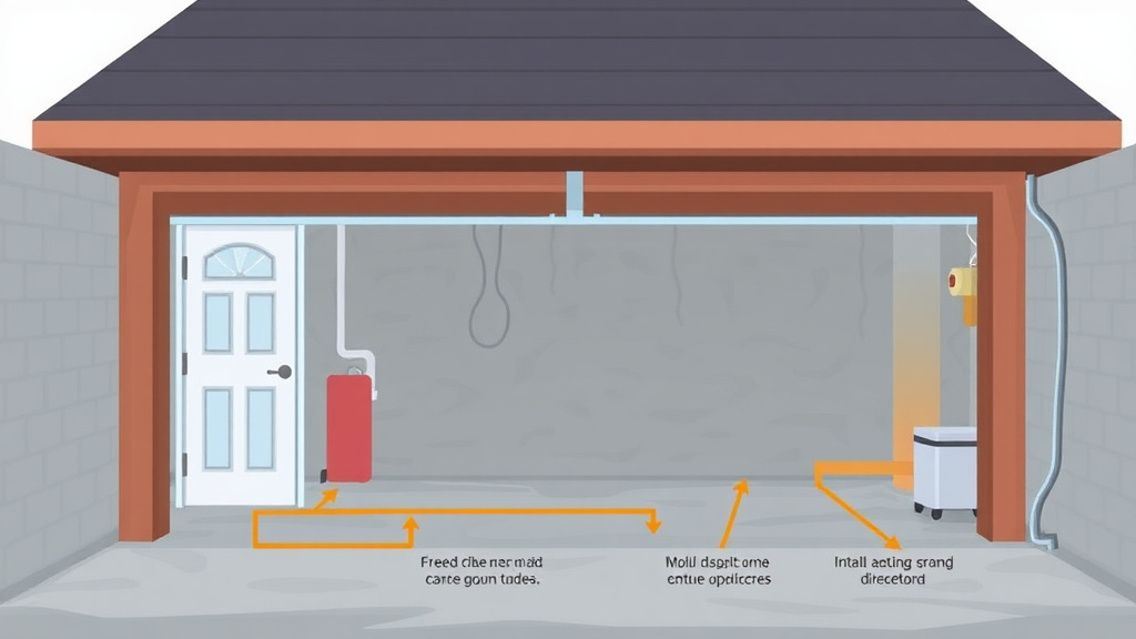 Visual guide for practical steps in converted garage mold prevention